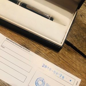 Mont Blanc rollerball pen. Brand new. Never used.